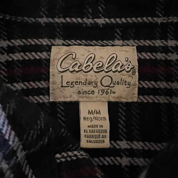 Cabelas Shirt Mens M Heavy Thick Flannel Field Shacket Jacket Outdoor Hunting - Picture 3 of 4